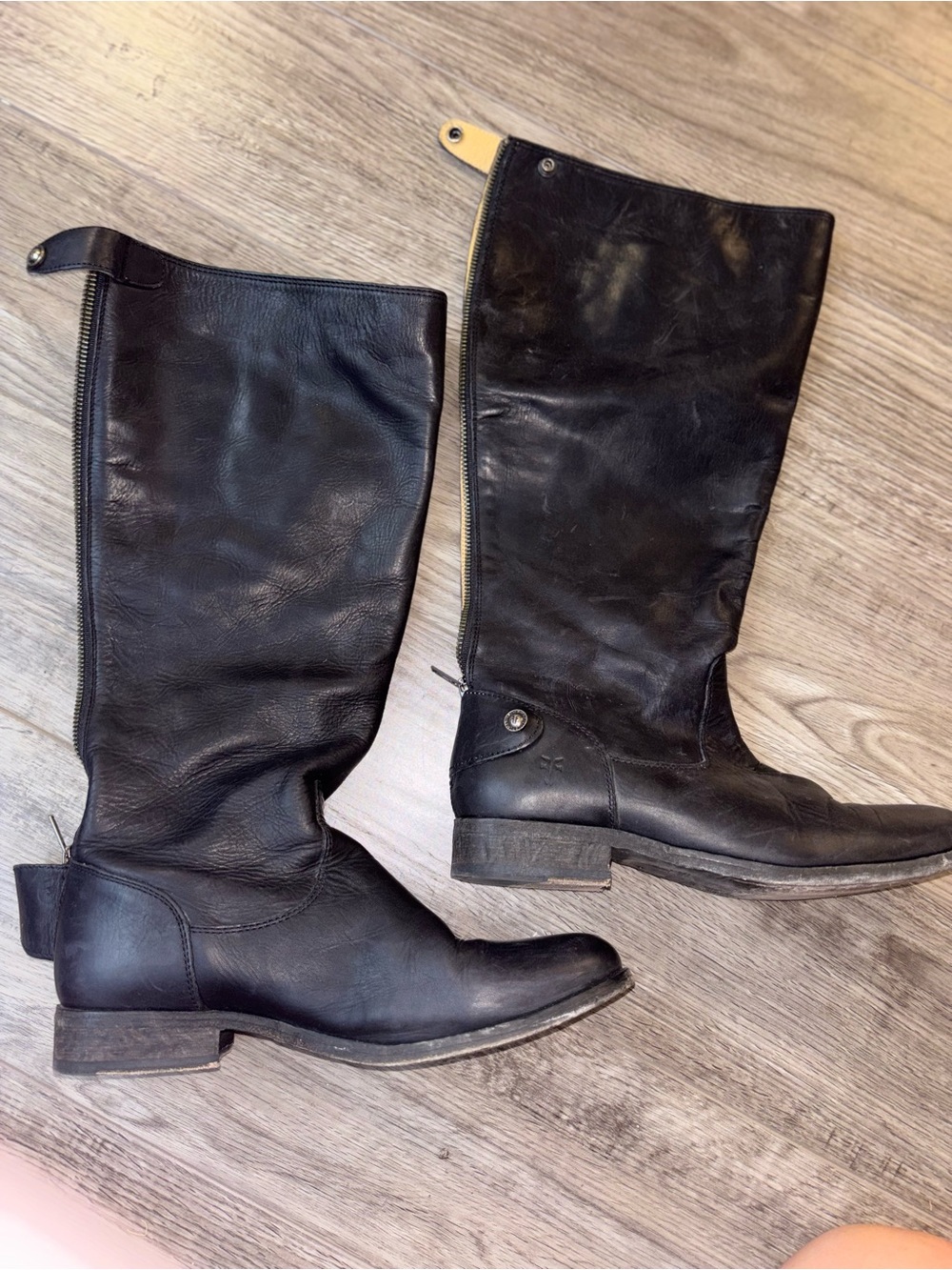 Frye Black Leather Tall Boot